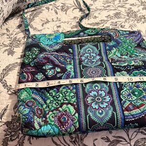 Vera Bradley Blue and Green Paisley Shoulder Bag
